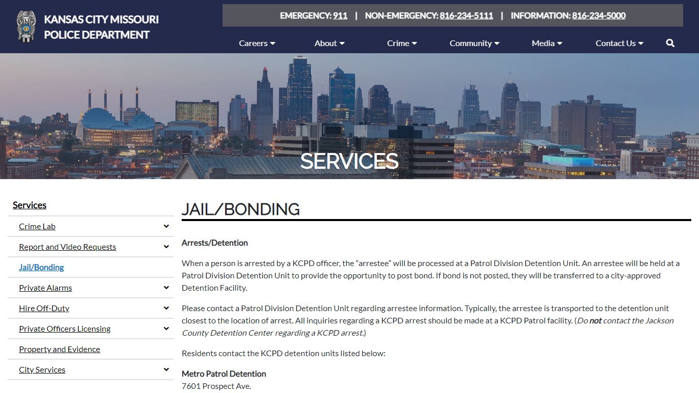 Jail/Bonding - Kansas City Police Department